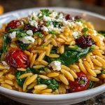 20-minute Balsamic Orzo Salad with Spinach and Feta