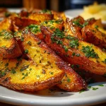 Air Fryer Garlic Herb Potato Wedge
