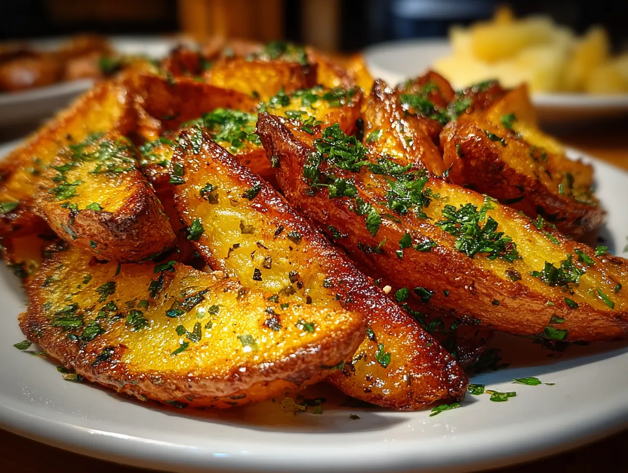 Air Fryer Garlic Herb Potato Wedge
