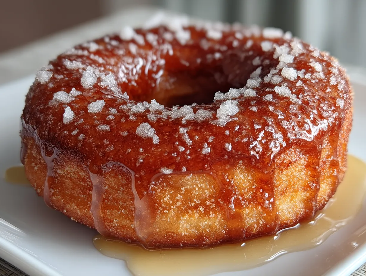 Baked apple cider donuts arranged on a rustic wooden plate ready to be served