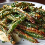 Baked Green Bean Fries with Garlic Aioli