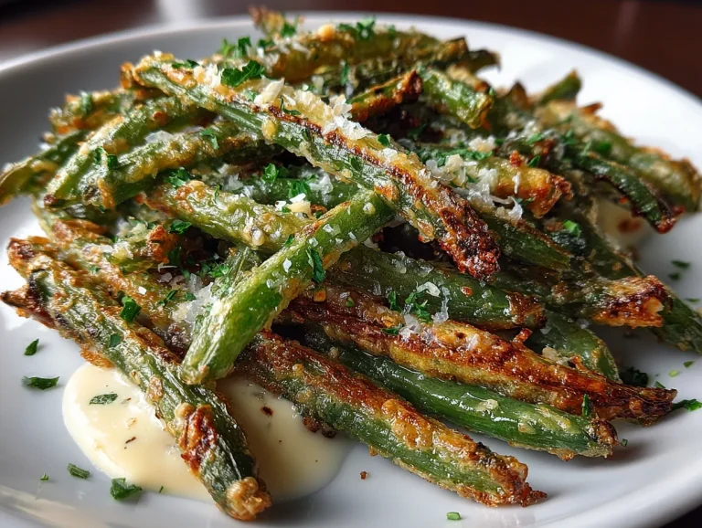 Baked Green Bean Fries with Garlic Aioli
