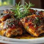 Baked Low Sodium Balsamic Chicken Thighs with Rosemary