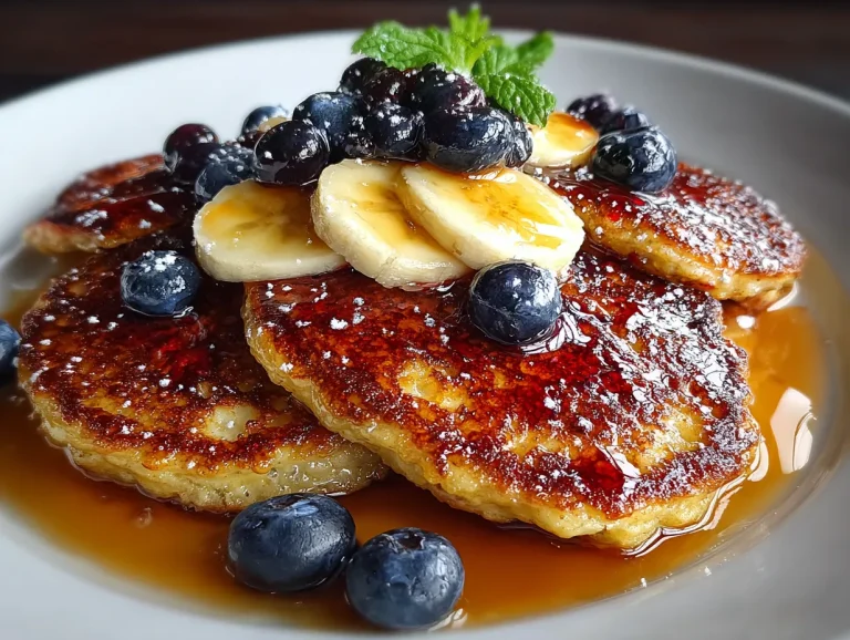 Blueberry Banana Protein Pancakes