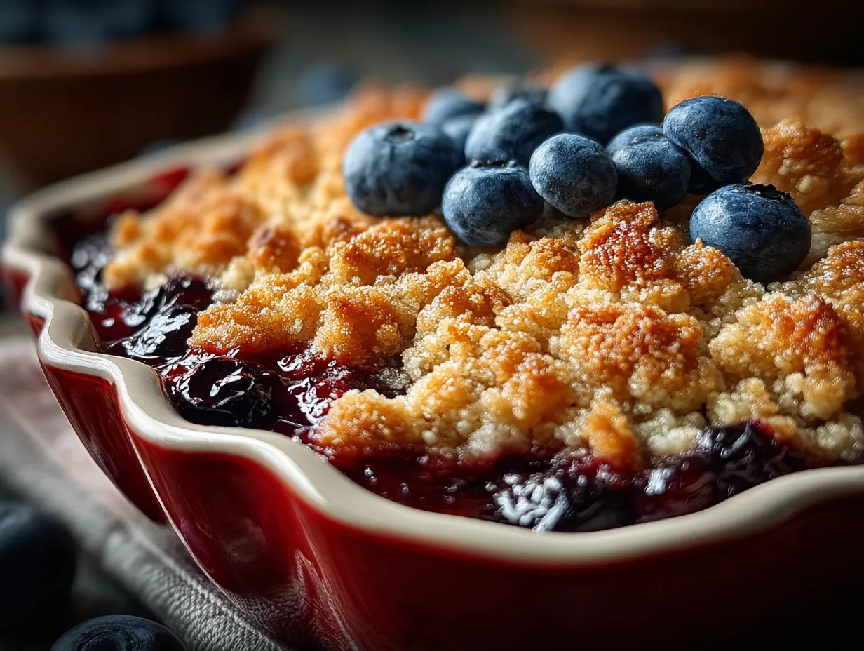 Blueberry Crisp with Brown Sugar Streusel