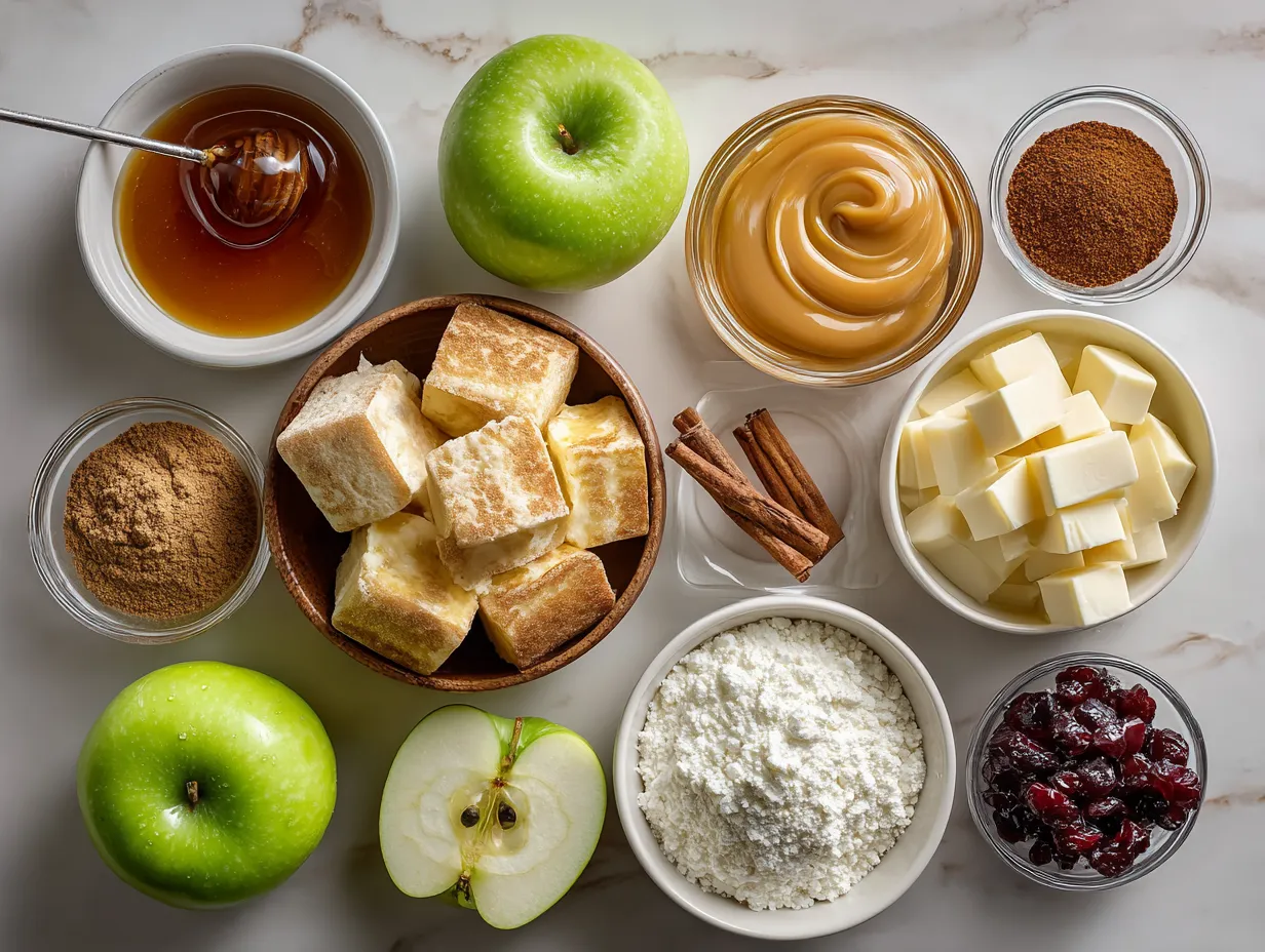 Ingredients for Caramel Apple Cheesecake Bar