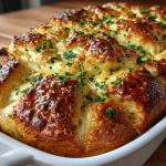 Cheesy Garlic Bread Pull-Apart Loaf with Mozzarella