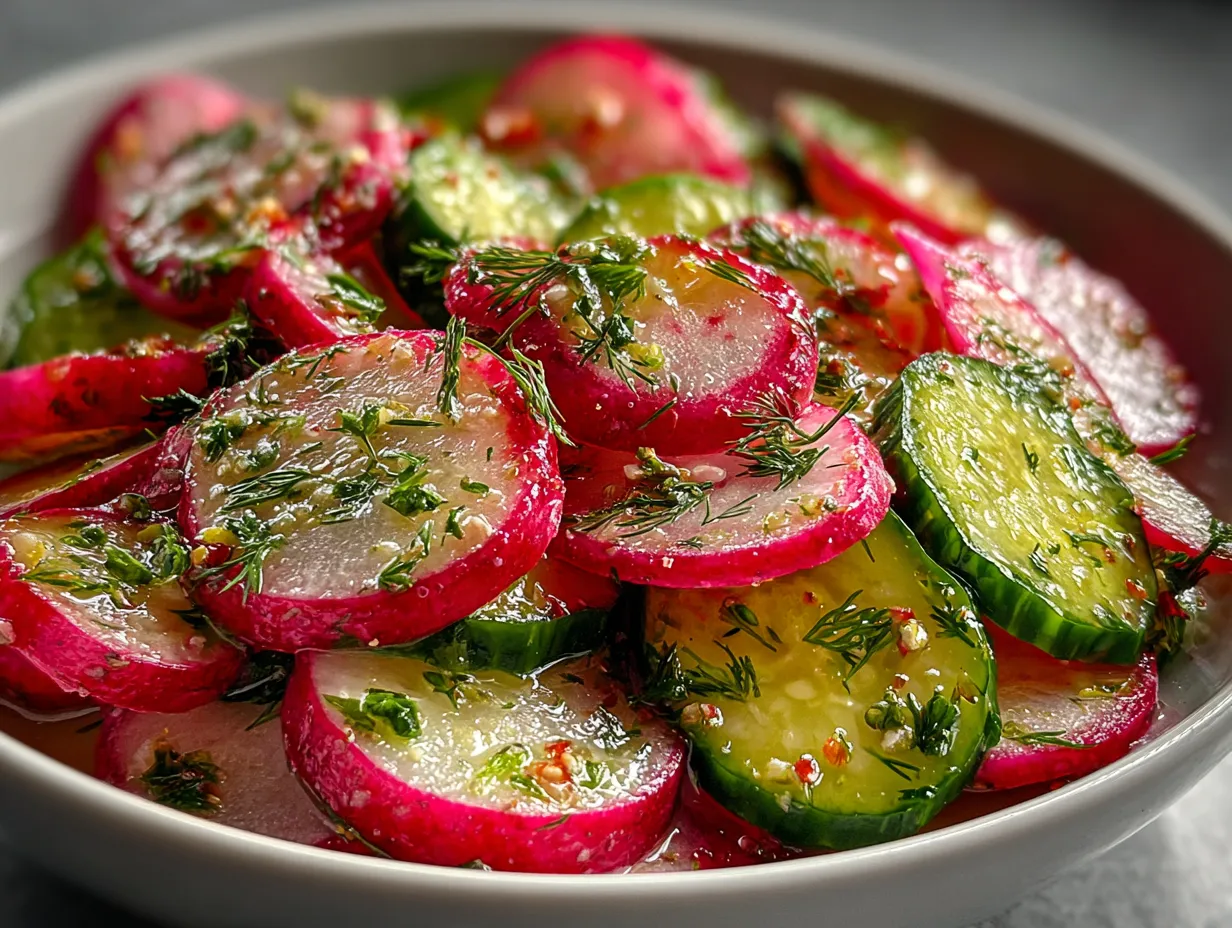 Cucumber Radish Salad with Dill Vinaigrette