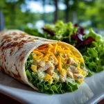 Dill Pickle Chicken Salad Wrap with Cheddar