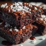 Fudgy Dark Chocolate Brownies with Sea Salt Flakes