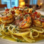Garlic Butter Shrimp Scampi with Linguine Pasta