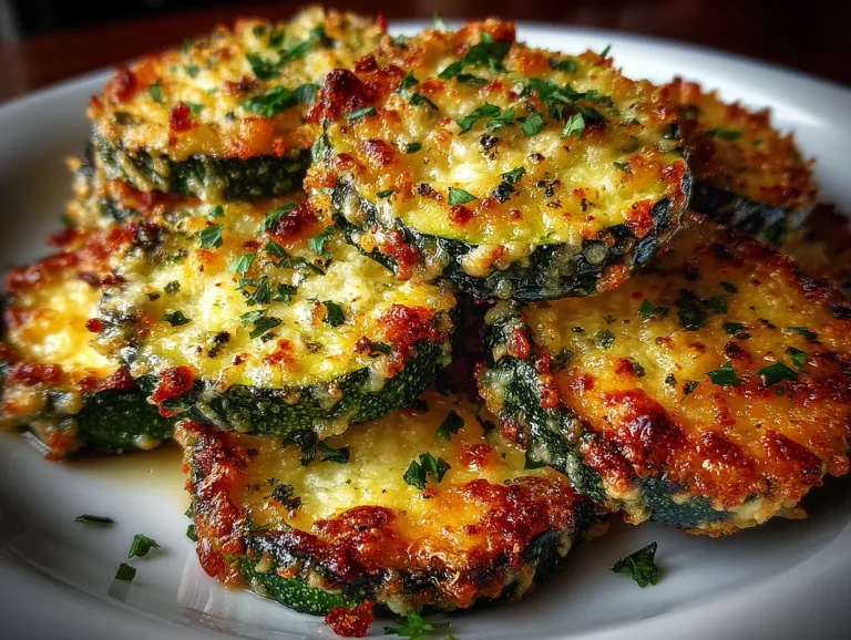 Garlic Parmesan Baked Zucchini Slices