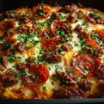 Meat Lovers Pizza Casserole