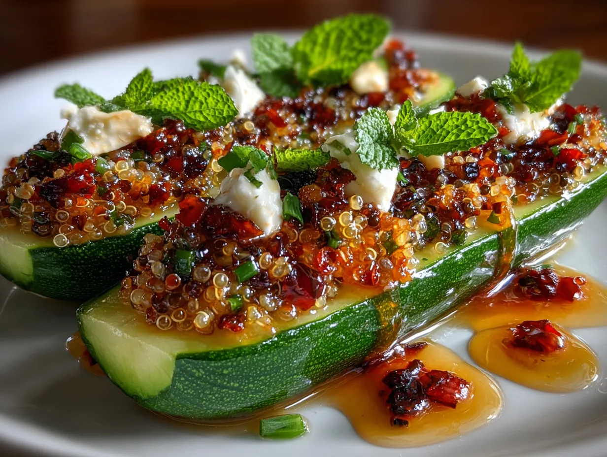Mediterranean Quinoa Stuffed Cucumber