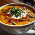 Pumpkin and Butternut Squash Soup with Ginger