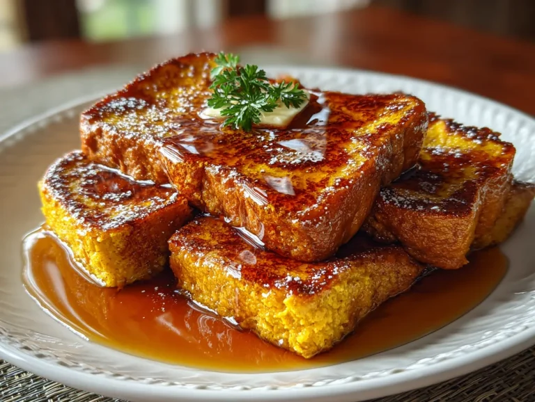 Pumpkin Puree French Toast with Cinnamon Butter