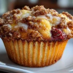 Rhubarb Muffin with Cinnamon Streusel
