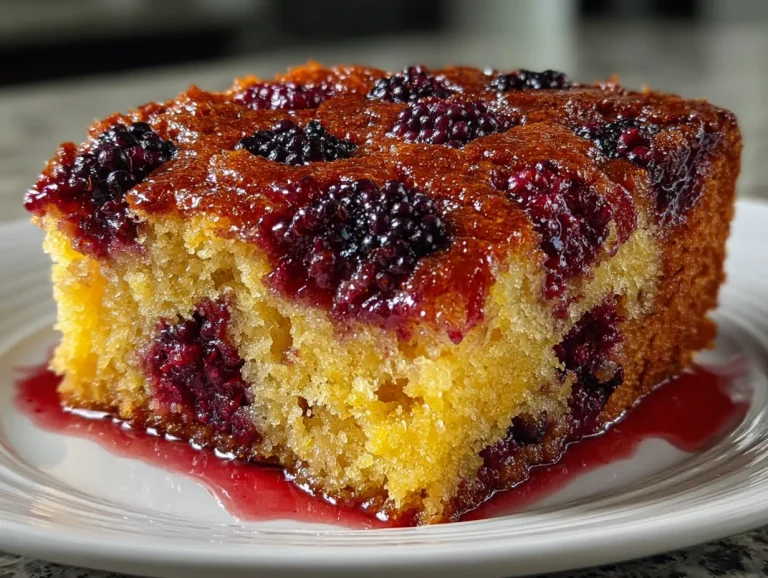 Southern Blackberry Cornmeal Cake