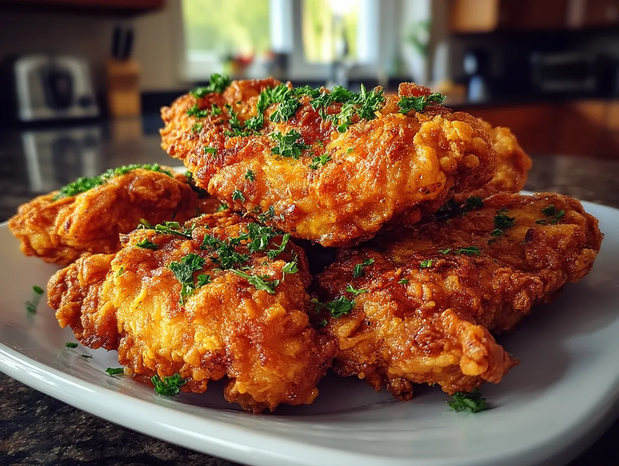 Serving Southern Fried Chicken Tenders with Sides