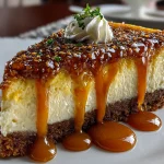 Spiced Gingerbread Cheesecake with Caramel Glaze