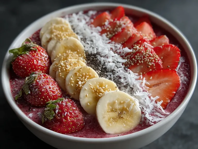 Strawberry Banana Chia Smoothie Bowl