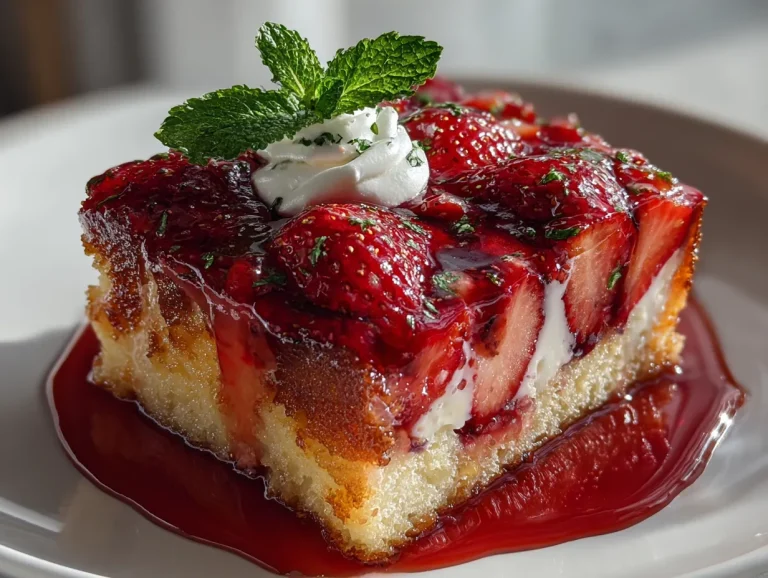 Strawberry Earthquake Cake